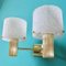 French Wall Lights in Brass and Gold Plastic with Granite Shades, 1950, Set of 2, Image 4