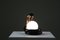 Lámpara de mesa Cobra de cerámica negra, Francia, años 80, Imagen 11