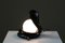Lámpara de mesa Cobra de cerámica negra, Francia, años 80, Imagen 5
