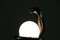Lámpara de mesa Cobra de cerámica negra, Francia, años 80, Imagen 6