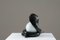 Lámpara de mesa Cobra de cerámica negra, Francia, años 80, Imagen 10