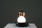 Cobra Table Lamp in Black Ceramic, France, 1980s 9