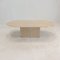 Italian Oval Coffee Table in Travertine, 1980s, Image 9