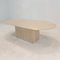 Table Basse Ovale en Travertin, Italie, 1980s 2