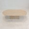 Italian Oval Coffee Table in Travertine, 1980s, Image 4