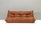 French Togo Sofa in Tan Leather by Michel Ducaroy for Ligne Roset, 1970 3