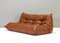 French Togo Sofa in Tan Leather by Michel Ducaroy for Ligne Roset, 1970, Image 4