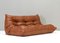 French Togo Sofa in Tan Leather by Michel Ducaroy for Ligne Roset, 1970 2