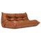 French Togo Sofa in Tan Leather by Michel Ducaroy for Ligne Roset, 1970, Image 1