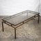 Vintage Rectangular French Brass and Glass Coffee Table, 1960s 8