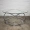 Vintage Italian Space Age Glass and Chrome Spiral Base Coffee Table, 1970s, Image 1