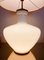 Vintage Belgium White Illuminated Glass Bulbous Lamp Base Table Lamp, 1970s 10