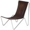 Bachelor Sling Chair in Brown Leather by Verner Panton, 1950s 1