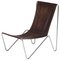 Bachelor Sling Chair in Brown Leather by Verner Panton, 1950s, Image 1