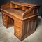 Large Antique English Cylinder Shutter Desk, 1890s 6