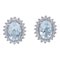 18 Karat White Gold Stud Earrings, Set of 2 1