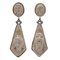 Rose Gold and Silver Retrò Earrings, 1940s, Set of 2, Image 1