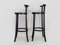 Bar Stools with Black Wooden Backrest from Baumann France, 1960s, Set of 2, Image 4