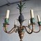 Brass Chandelier with Pineapple and Foliage Details, 1970s 3