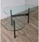 Table Basse Tripode Asymétrique en Métal et Verre, 1970s 7