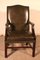 English Dark Green Leather Armchair, Image 2