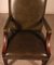 English Dark Green Leather Armchair, Image 3