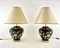 Vintage Bronze and Porcelain Table Lamps, France, 1980s, Set of 2 1