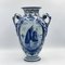 Antike deutsche blaue Fayence Vasen von Delft Bonnie, 1890er, 3er Set 9