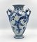 Antike deutsche blaue Fayence Vasen von Delft Bonnie, 1890er, 3er Set 6