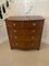 Antique George III Figured Mahogany Bow Front Chest of Drawers, 1820s 1