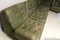 Modular Sofa Set in Olive Green Patchwork Patinated Leather, 1970s, Set of 6 6