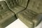 Modular Sofa Set in Olive Green Patchwork Patinated Leather, 1970s, Set of 6, Image 3