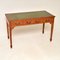Antique Georgian Yew Wood Leather Top Desk, 1950s, Image 4
