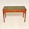 Antique Georgian Yew Wood Leather Top Desk, 1950s, Image 1
