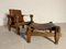 Brutalist Brazilian Safari Chair & Stool, Set of 2, Image 2