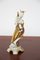 Estatuilla de Géminis de cerámica dorada de Capodimonte, de principios del siglo XX, Imagen 4