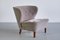 Gray Mohair Velvet and Birch Lounge Chair by Gösta Jonsson, Sweden, 1940s 1