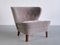Gray Mohair Velvet and Birch Lounge Chair by Gösta Jonsson, Sweden, 1940s, Image 3