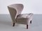 Gray Mohair Velvet and Birch Lounge Chair by Gösta Jonsson, Sweden, 1940s 5