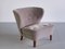 Gray Mohair Velvet and Birch Lounge Chair by Gösta Jonsson, Sweden, 1940s 2