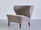 Gray Mohair Velvet and Birch Lounge Chair by Gösta Jonsson, Sweden, 1940s 12