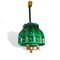 Large Scandinavia Pull Down Hanging Light in Green Glass by Helena Tynell for Flygsfors, 1960s 1