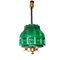 Large Scandinavia Pull Down Hanging Light in Green Glass by Helena Tynell for Flygsfors, 1960s 3