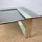 Vintage Coffee Table in Smoked Glass & Brass-Plated Metal 8