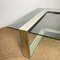 Vintage Coffee Table in Smoked Glass & Brass-Plated Metal 7