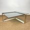 Vintage Coffee Table in Smoked Glass & Brass-Plated Metal, Image 11
