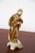 Steinbock Statuette aus Gold Keramik von Capodimonte, Frühes 20. Jahrhundert 1
