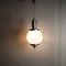 Chromed Satin Aluminum Suspension Lamp by Sergio Mazza, 1960s 3