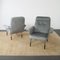 Italian Armchairs in Grey Velvet, 1960s, Set of 2 4