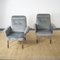 Fauteuils en Velours Gris, Italie, 1960s, Set de 2 8